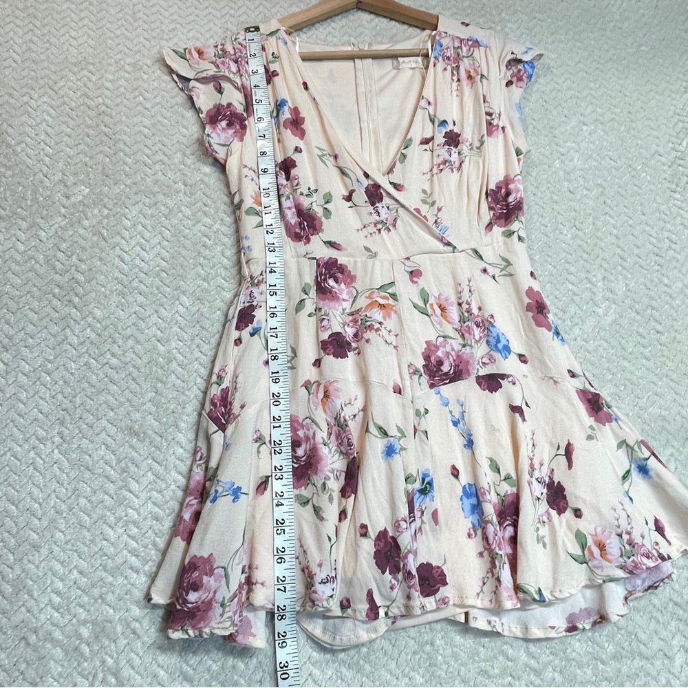 Altar’d State Pink Flora Drop Waist Double Layer Romper Women Size Size small - Picture 6 of 10